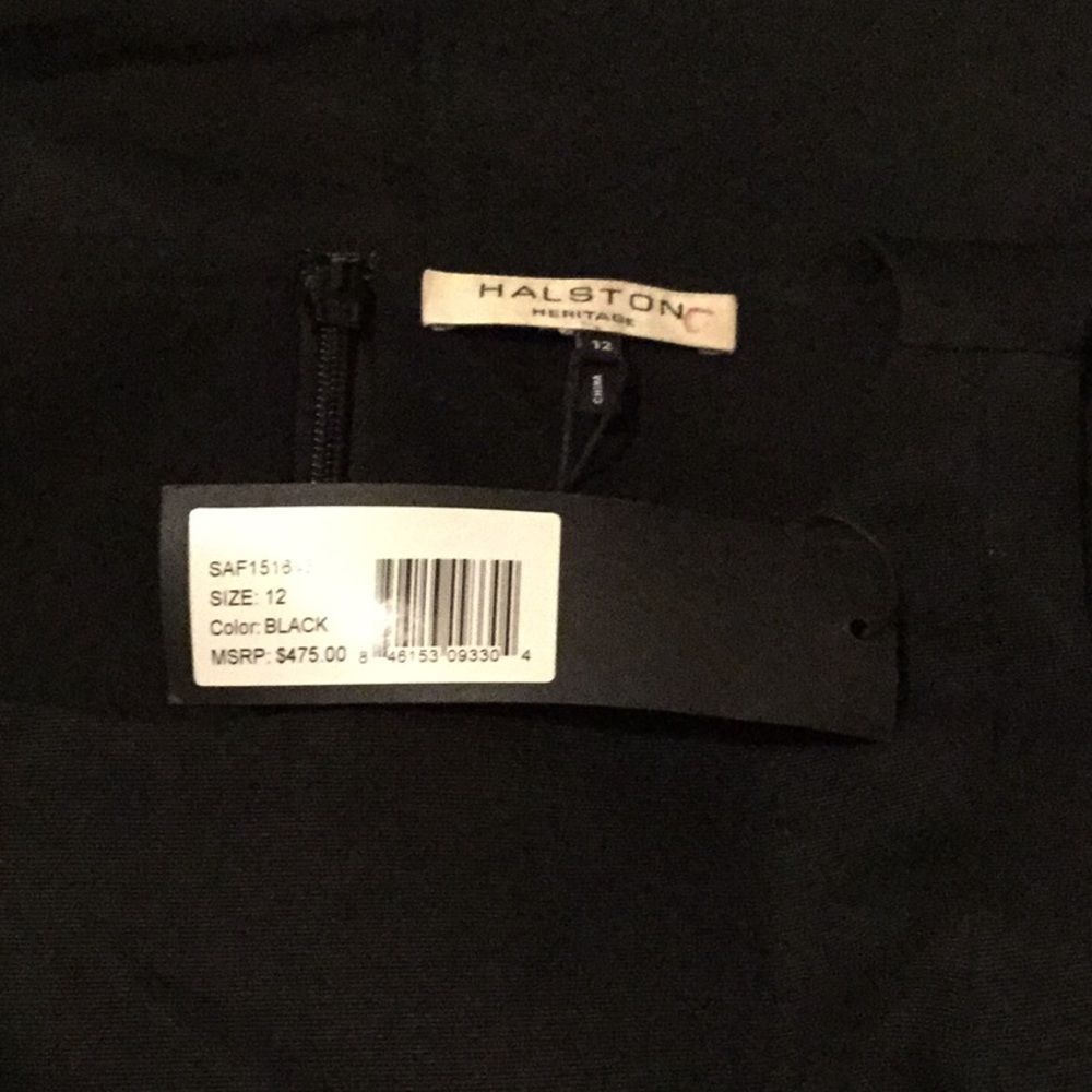 Boatneck Strctured Satin Faille Dress W Cu… - Picture 2 of 8